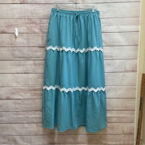 NEW WITH TAGS KIRUNDO TIERED MAXI SKIRT WITH RICK‎ RACK
